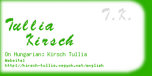 tullia kirsch business card